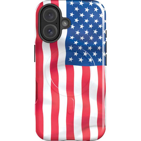USA Flag iPhone 16 Plus Magsafe Impact Case